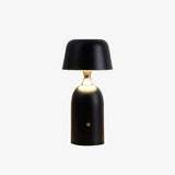 Retro Mushroom LED Table Lamp with Rechargeable Battery Portable Metal Desk Light