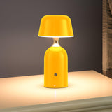 Retro Mushroom LED Table Lamp with Rechargeable Battery Portable Metal Desk Light
