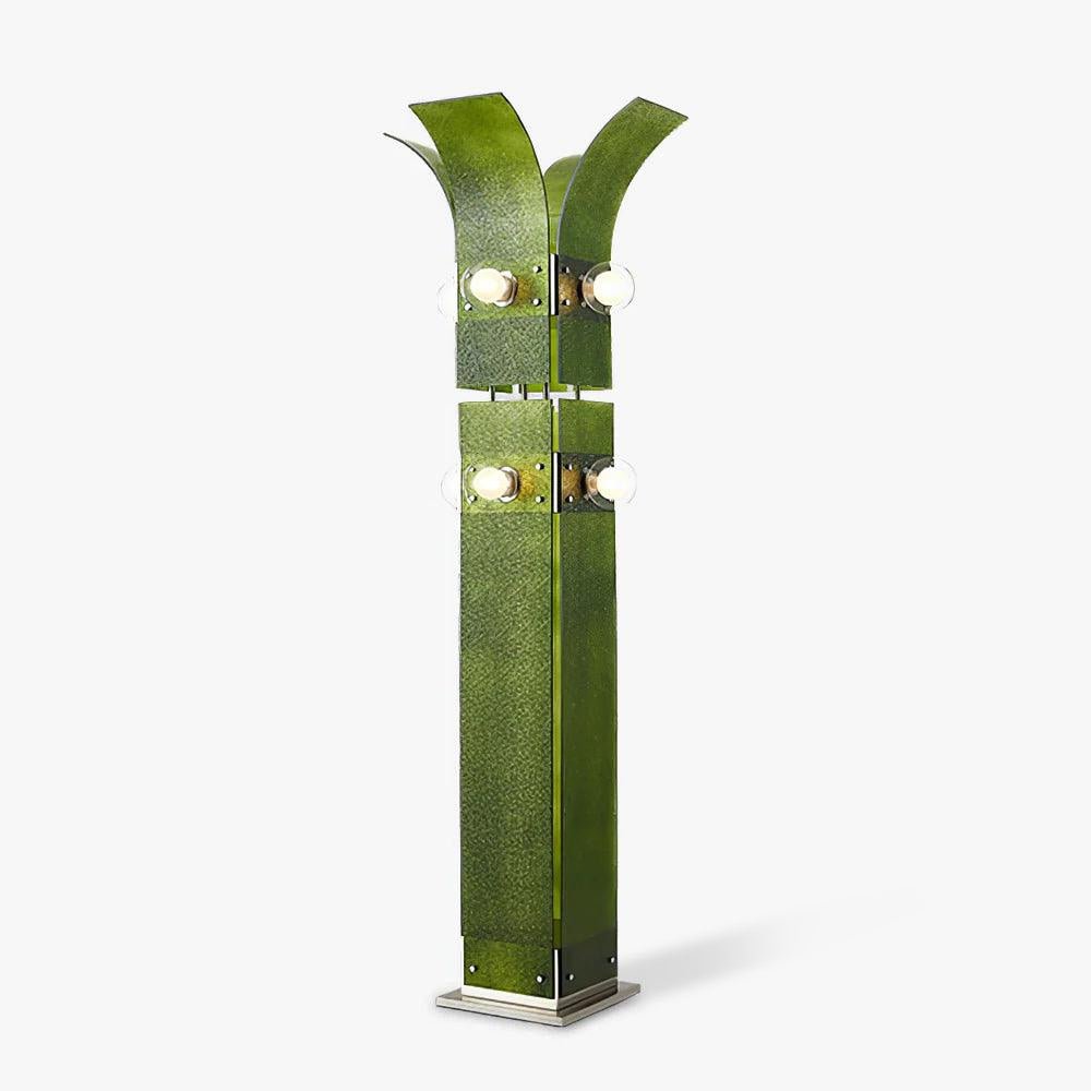 Modern Palm Tree Torchiere Floor Lamp with Acrylic Leaves for Living Room