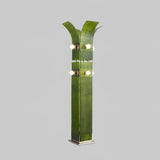 Modern Palm Tree Torchiere Floor Lamp with Acrylic Leaves for Living Room