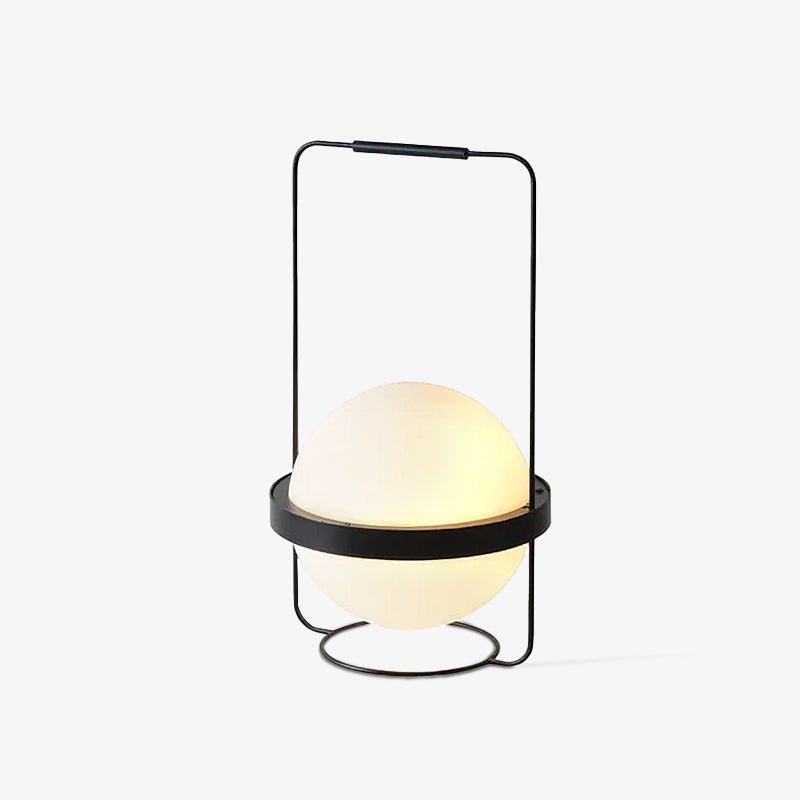 Modern Minimalist LED Table Lamp with Spherical Acrylic Diffuser for Bedside and Office