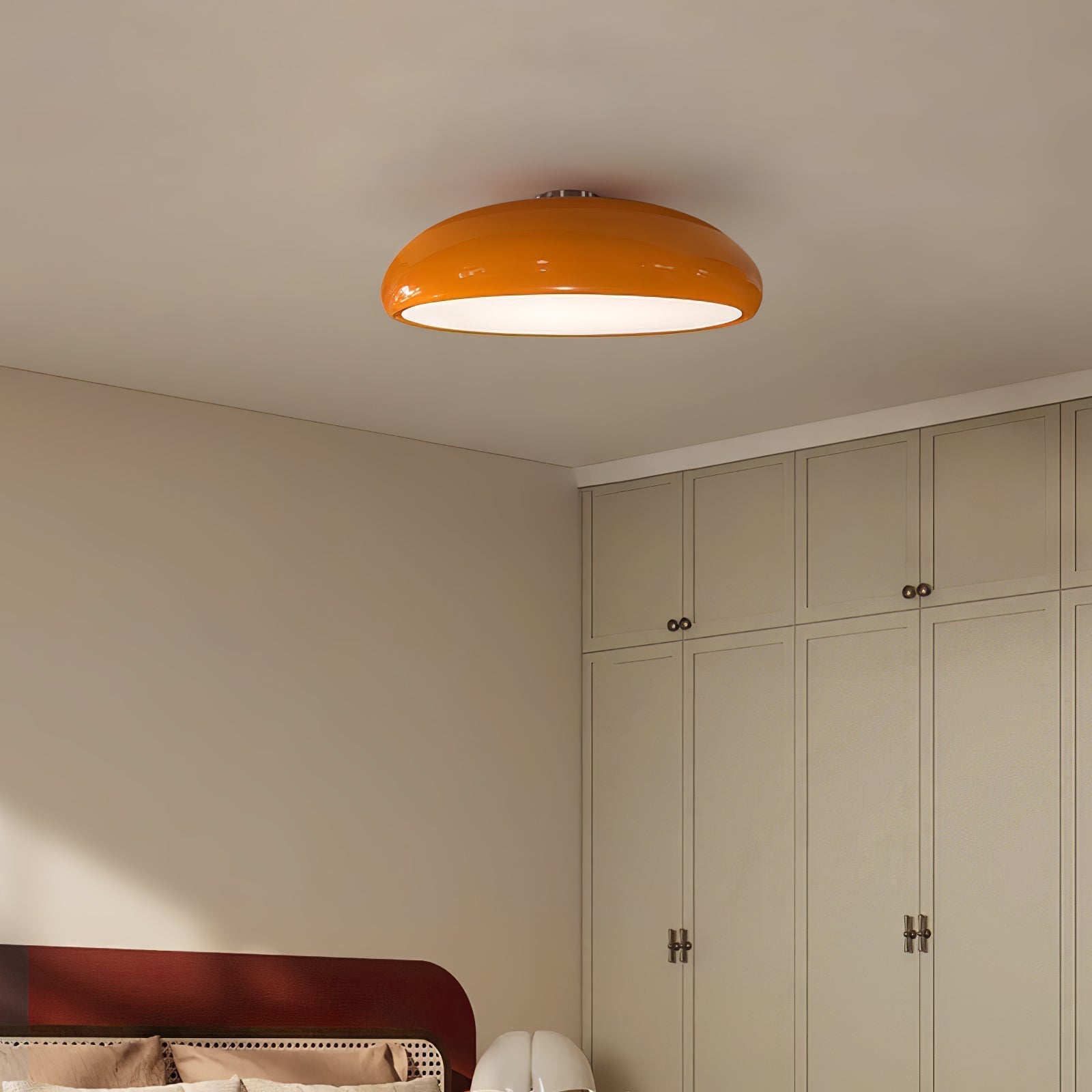 Pangen Modern Dome Ceiling Lamp Large 60cm Flush Mount Fixture for Kitchen Living Room Bedroom