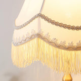 Elegant Brass Table Lamp with White Fabric Shade for Modern Living Room and Office Decor