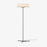 Minimalist Oriental Lantern Inspired LED Floor Lamp with Parchment Diffuser and Metal Base