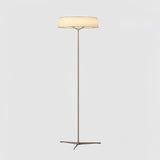 Minimalist Oriental Lantern Inspired LED Floor Lamp with Parchment Diffuser and Metal Base