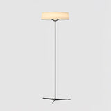 Minimalist Oriental Lantern Inspired LED Floor Lamp with Parchment Diffuser and Metal Base