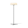 Minimalist Oriental Lantern Inspired LED Floor Lamp with Parchment Diffuser and Metal Base