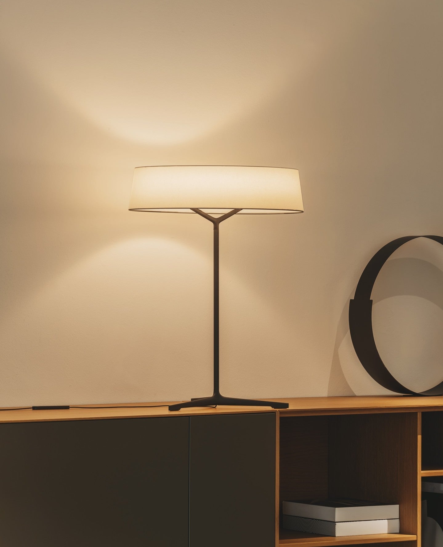Modern Minimalist Dama Lantern Accent Table Lamp with Parchment Shade and Tripod Metal Base