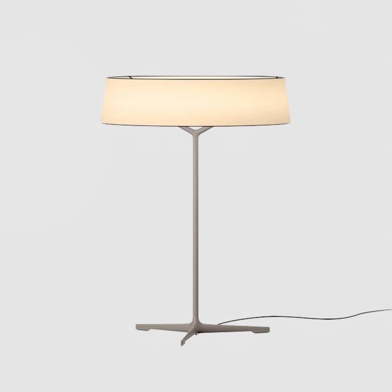 Modern Minimalist Dama Lantern Accent Table Lamp with Parchment Shade and Tripod Metal Base
