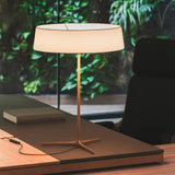 Modern Minimalist Dama Lantern Accent Table Lamp with Parchment Shade and Tripod Metal Base
