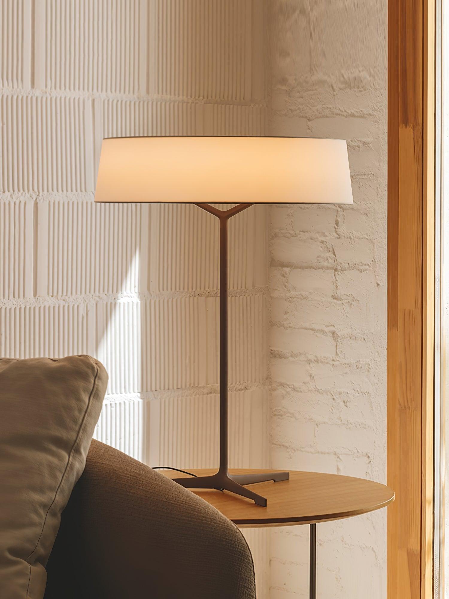 Modern Minimalist Dama Lantern Accent Table Lamp with Parchment Shade and Tripod Metal Base