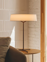 Modern Minimalist Dama Lantern Accent Table Lamp with Parchment Shade and Tripod Metal Base