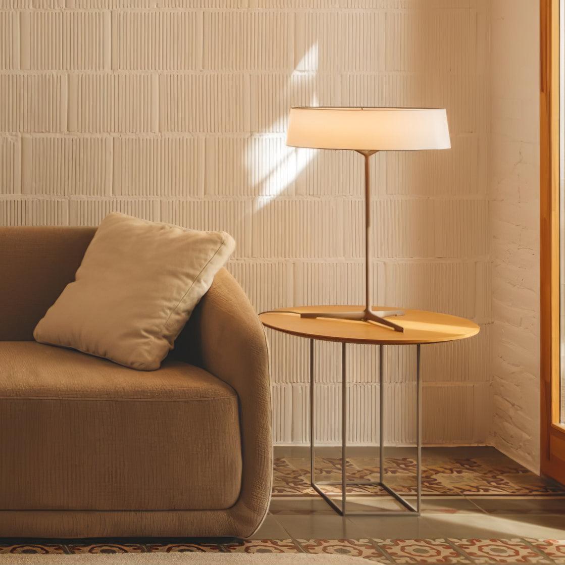 Modern Minimalist Dama Lantern Accent Table Lamp with Parchment Shade and Tripod Metal Base