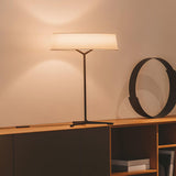 Modern Minimalist Dama Lantern Accent Table Lamp with Parchment Shade and Tripod Metal Base