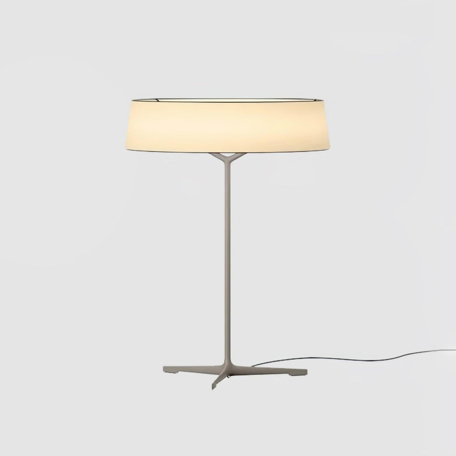 Modern Minimalist Dama Lantern Accent Table Lamp with Parchment Shade and Tripod Metal Base