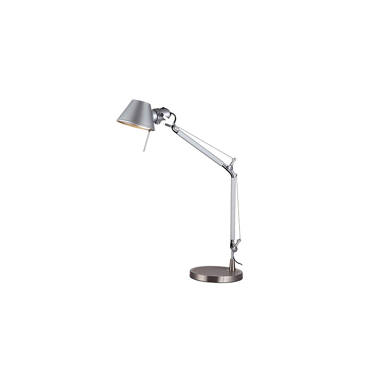 Modern Adjustable Aluminum Swing Arm Desk Lamp with Conical Shade for Task Lighting and Home Office