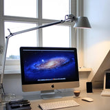 Modern Adjustable Aluminum Swing Arm Desk Lamp with Conical Shade for Task Lighting and Home Office