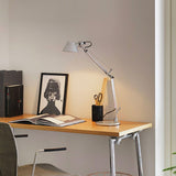 Modern Adjustable Aluminum Swing Arm Desk Lamp with Conical Shade for Task Lighting and Home Office