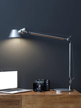 Modern Adjustable Aluminum Swing Arm Desk Lamp with Conical Shade for Task Lighting and Home Office