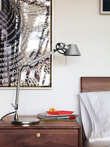 Modern Adjustable Aluminum Swing Arm Desk Lamp with Conical Shade for Task Lighting and Home Office