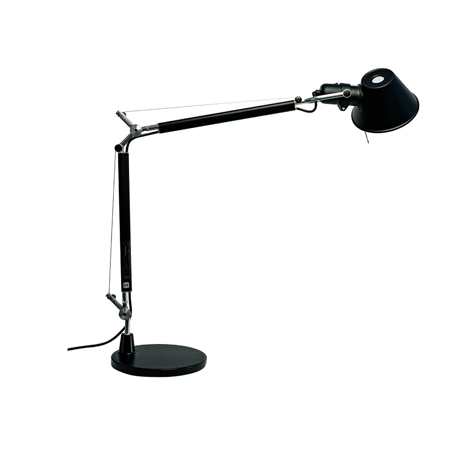 Modern Adjustable Aluminum Swing Arm Desk Lamp with Conical Shade for Task Lighting and Home Office