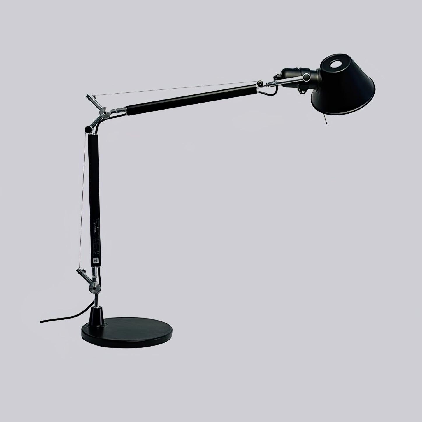Modern Adjustable Aluminum Swing Arm Desk Lamp with Conical Shade for Task Lighting and Home Office