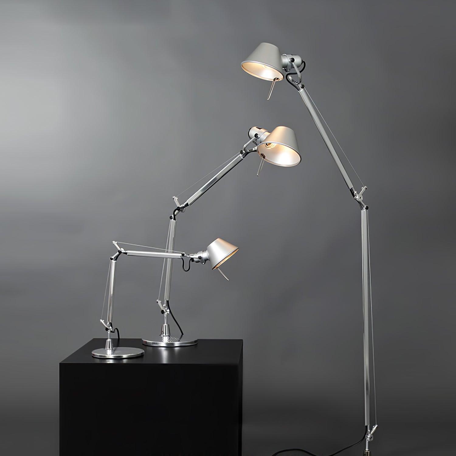 Modern Adjustable Aluminum Swing Arm Desk Lamp with Conical Shade for Task Lighting and Home Office