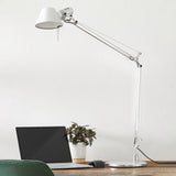 Modern Adjustable Aluminum Swing Arm Desk Lamp with Conical Shade for Task Lighting and Home Office
