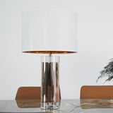 Elegant Parker Gold Side Table Lamp with White Fabric Shade for Modern Home Lighting