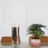 Elegant Parker Gold Side Table Lamp with White Fabric Shade for Modern Home Lighting