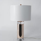 Elegant Parker Gold Side Table Lamp with White Fabric Shade for Modern Home Lighting