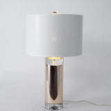 Elegant Parker Gold Side Table Lamp with White Fabric Shade for Modern Home Lighting