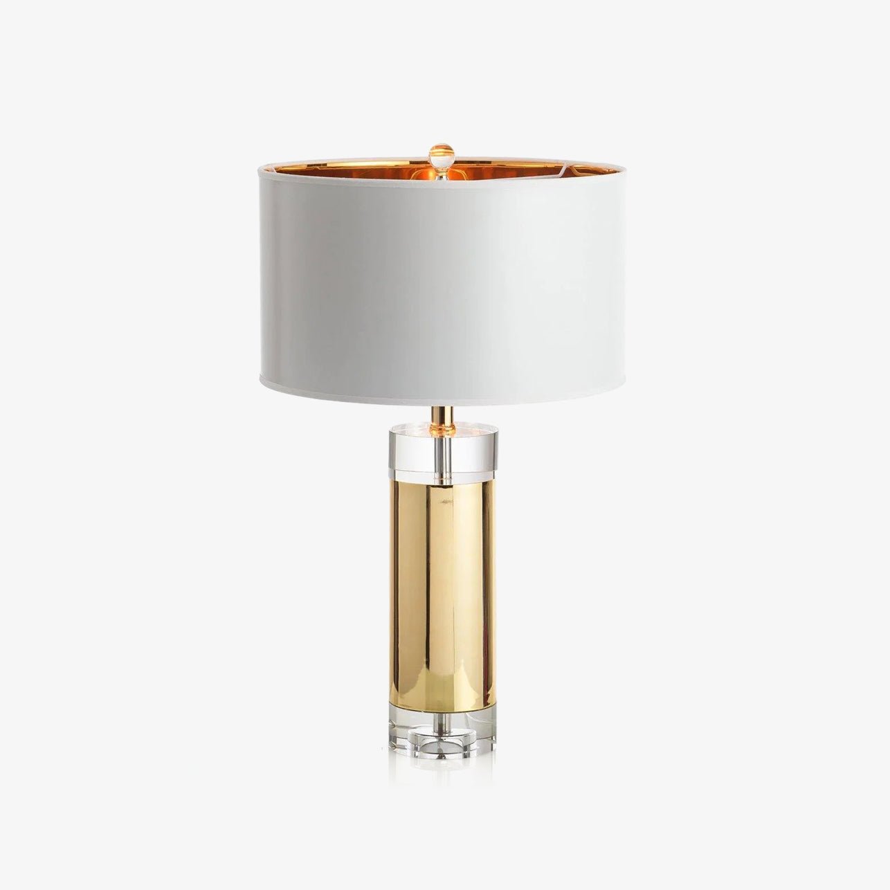 Elegant Parker Gold Side Table Lamp with White Fabric Shade for Modern Home Lighting