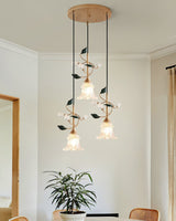 floral-glass-pendant-light-with-crystal-accents-and-pastoral-flower-design