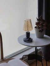 Portable Pastry Ceramic Table Lamp with Integrated LED and Rechargeable Battery