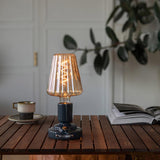 Portable Pastry Ceramic Table Lamp with Integrated LED and Rechargeable Battery