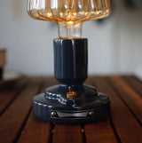 Portable Pastry Ceramic Table Lamp with Integrated LED and Rechargeable Battery