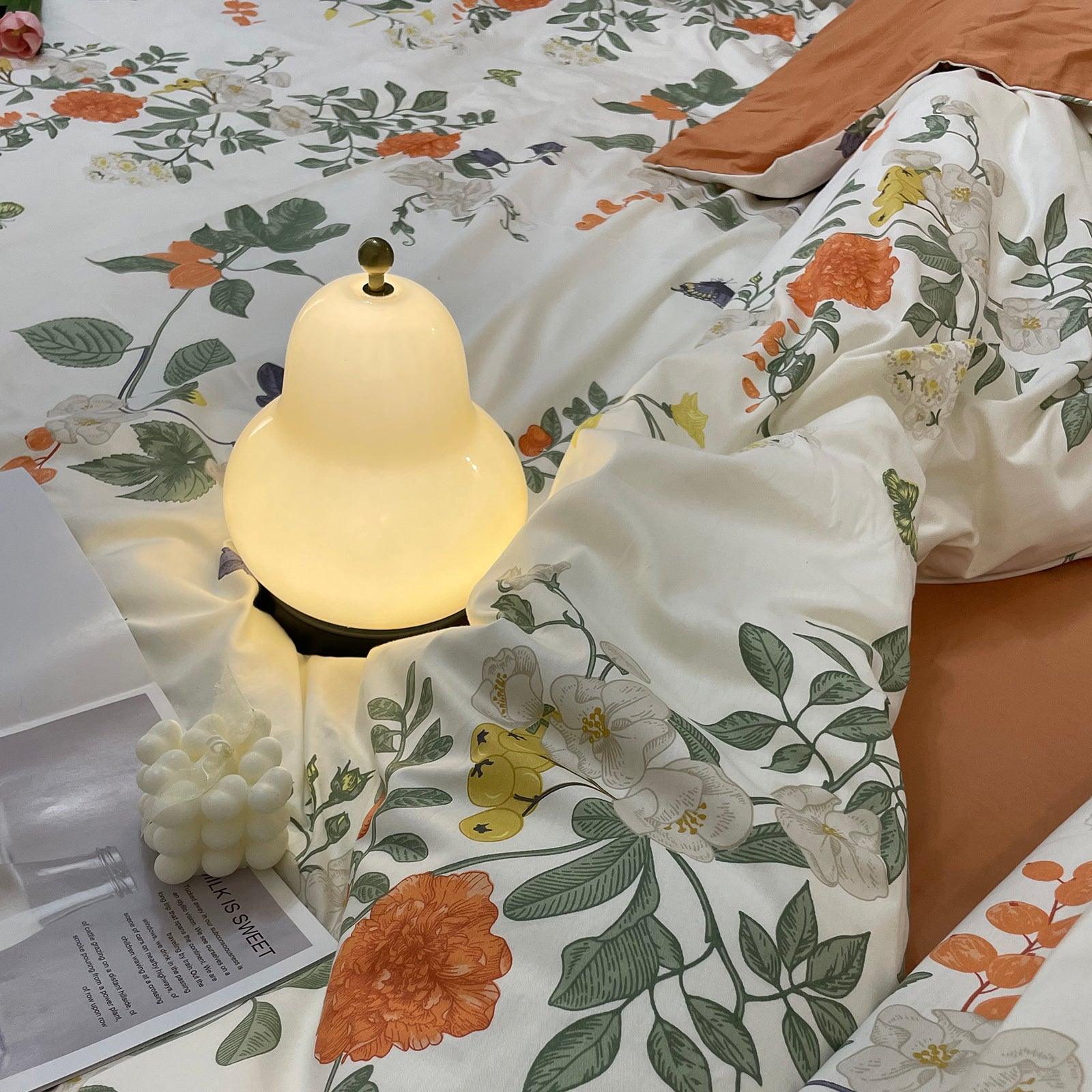 Vintage Inspired Pear Shaped Portable LED Table Lamp with Touch Dimming