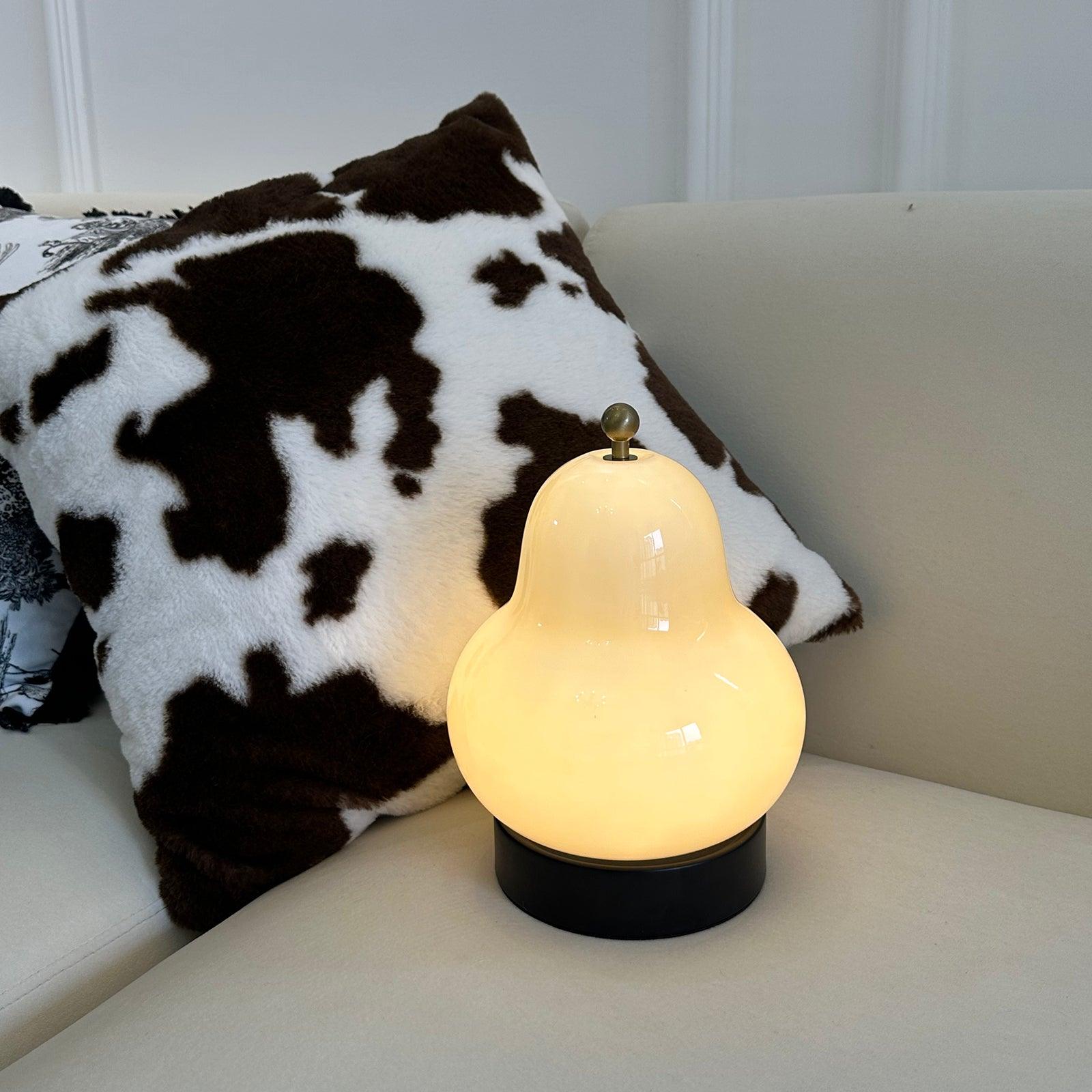 Vintage Inspired Pear Shaped Portable LED Table Lamp with Touch Dimming