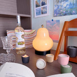 Vintage Inspired Pear Shaped Portable LED Table Lamp with Touch Dimming