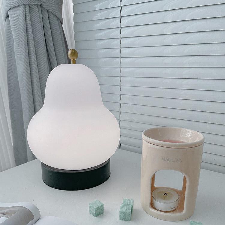 Vintage Inspired Pear Shaped Portable LED Table Lamp with Touch Dimming