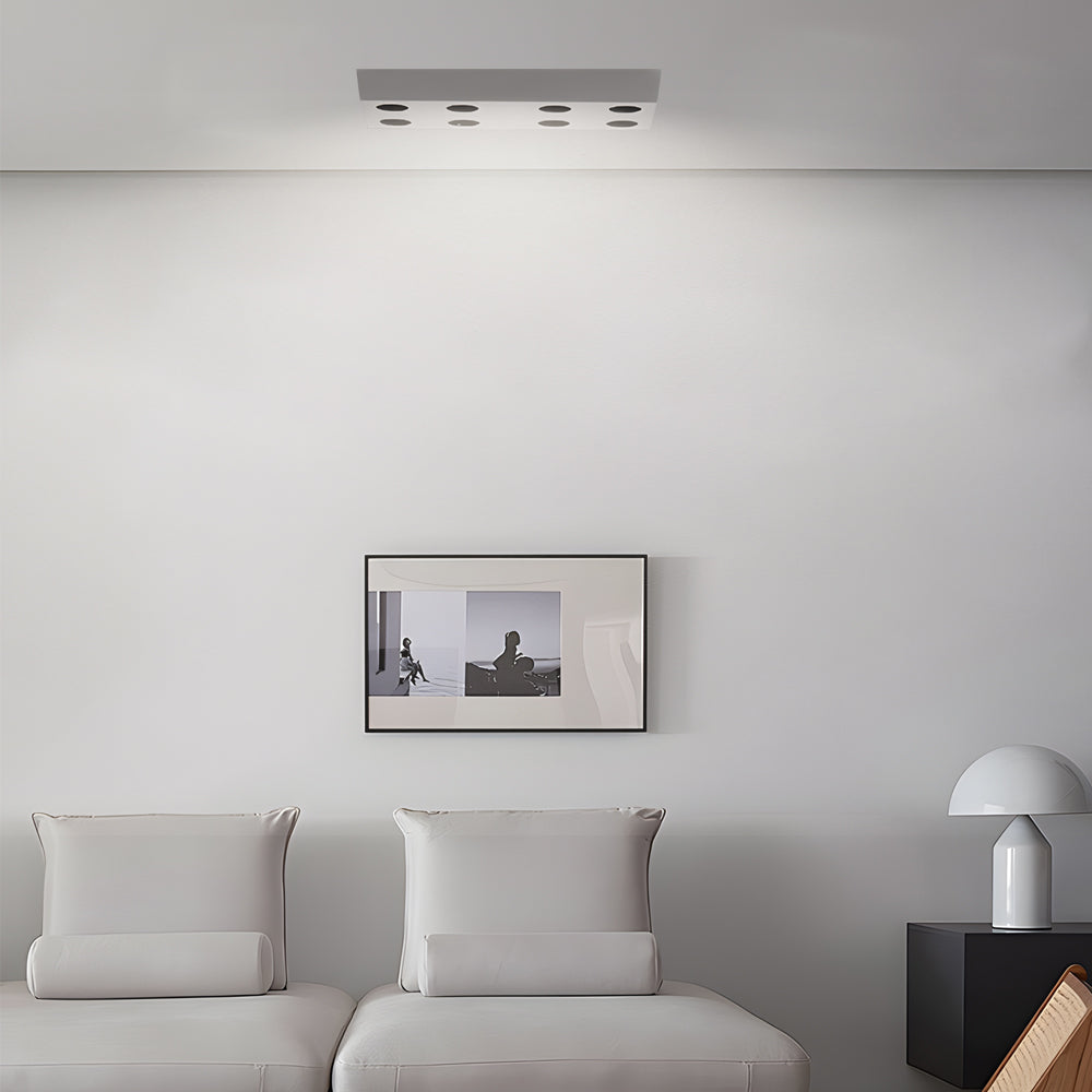 Ultra Thin Rectangular LED Flush Mount Ceiling Light Honeycomb Anti Glare Indoor Aluminum Fixture