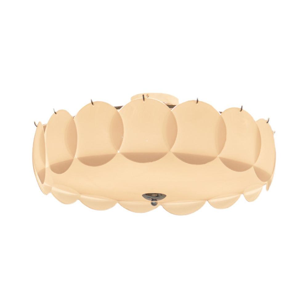 Modern Gold Pembridge Flush Mount Ceiling Light with Oversized Smooth Glass Disks
