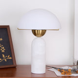 Modern Peono Alabaster Sphere Table Lamp Elegant Glass and Metal Nightstand Light