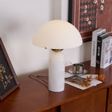 Modern Peono Alabaster Sphere Table Lamp Elegant Glass and Metal Nightstand Light