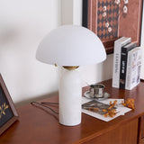 Modern Peono Alabaster Sphere Table Lamp Elegant Glass and Metal Nightstand Light