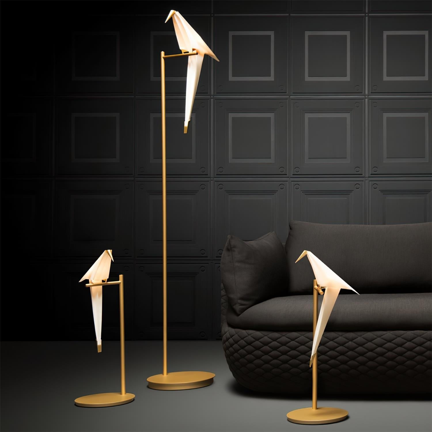 Modern Origami Bird LED Table Lamp Creative Paper Crane Nightstand Light