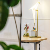 Modern Origami Bird LED Table Lamp Creative Paper Crane Nightstand Light