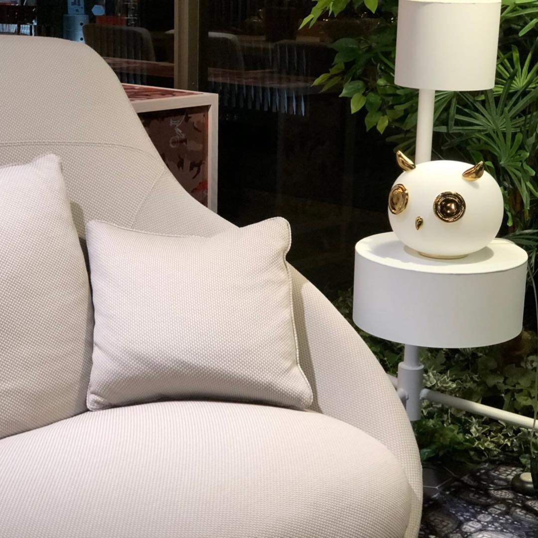 Animal Shaped Glass Table Lamp Modern Owl Rabbit Penguin Gold Bedside Nightstand Light