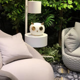 Animal Shaped Glass Table Lamp Modern Owl Rabbit Penguin Gold Bedside Nightstand Light